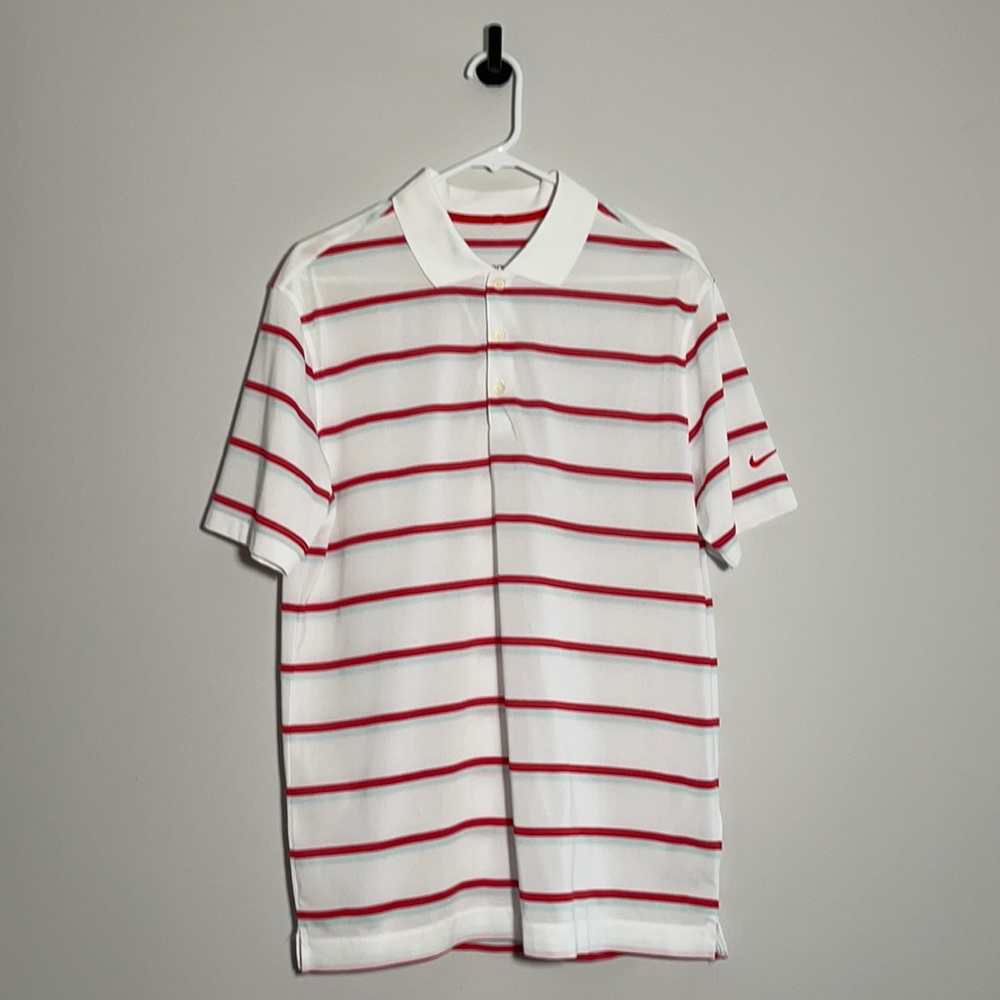 Nike golf shirt medium red white